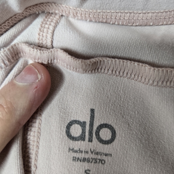 30. Alo Yoga 7/8 High-Waist Checkpoint Leggings – Light Pink – Size Small - Picture 4 of 6